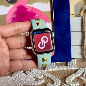 NWT Gold Studded Silicone Band for Apple Watch